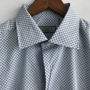 CANALI Geometric Print Dress Shirt